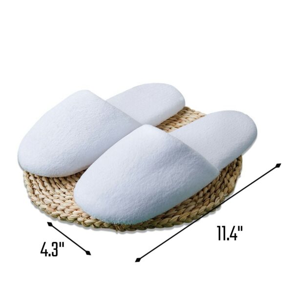 100% Cotton White Slippers Item No#30685 - Image 2