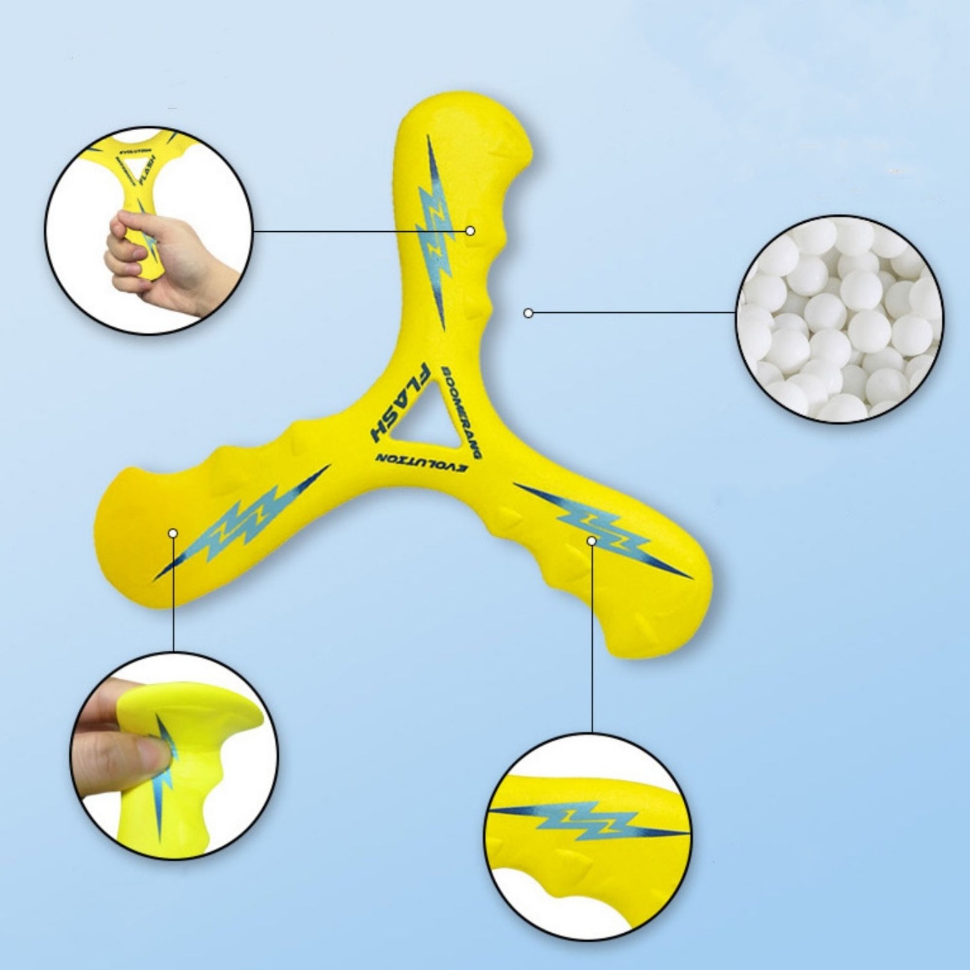 Three Leaves Flash Boomerang Item No#30700 - Image 3