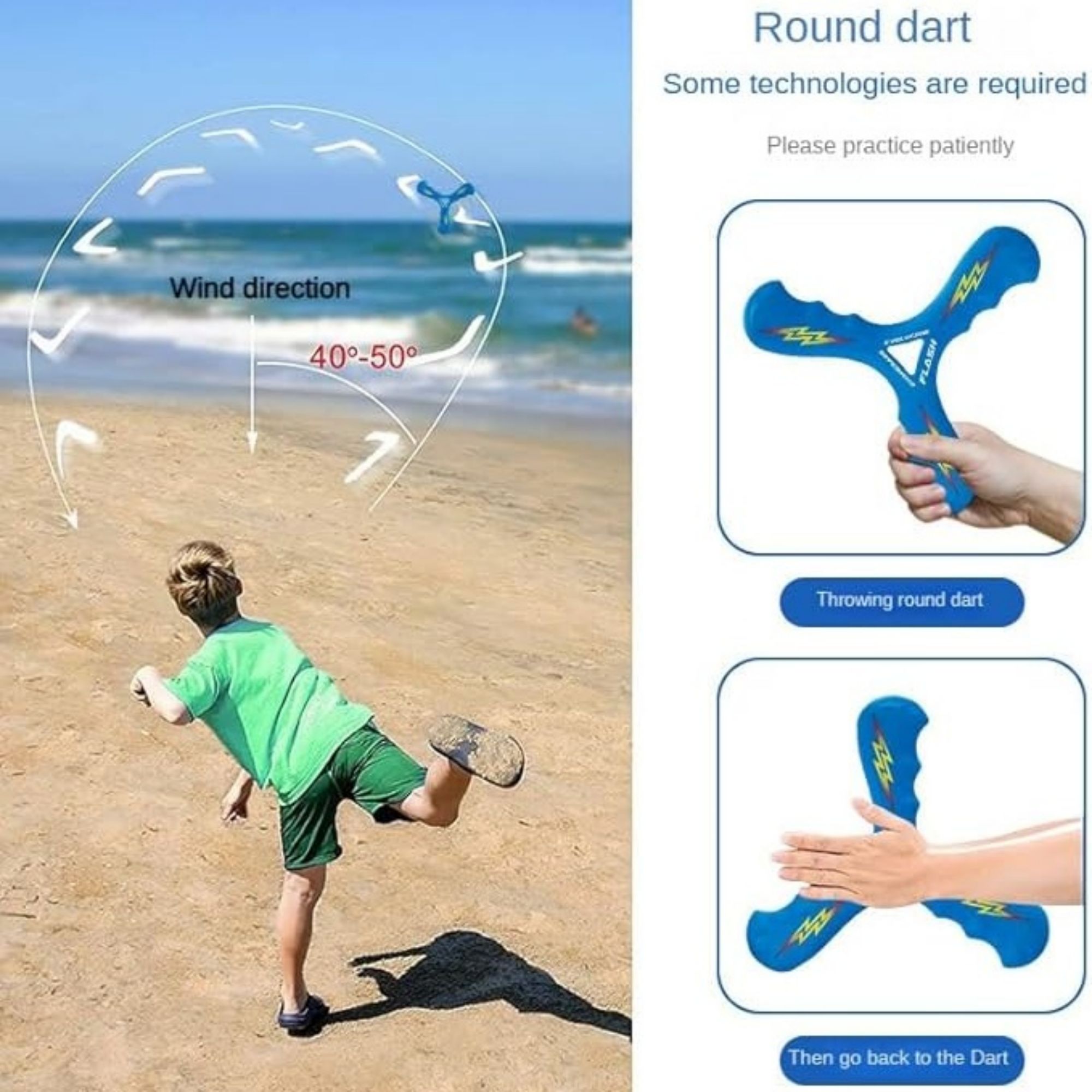 Three Leaves Flash Boomerang Item No#30700 - Image 4