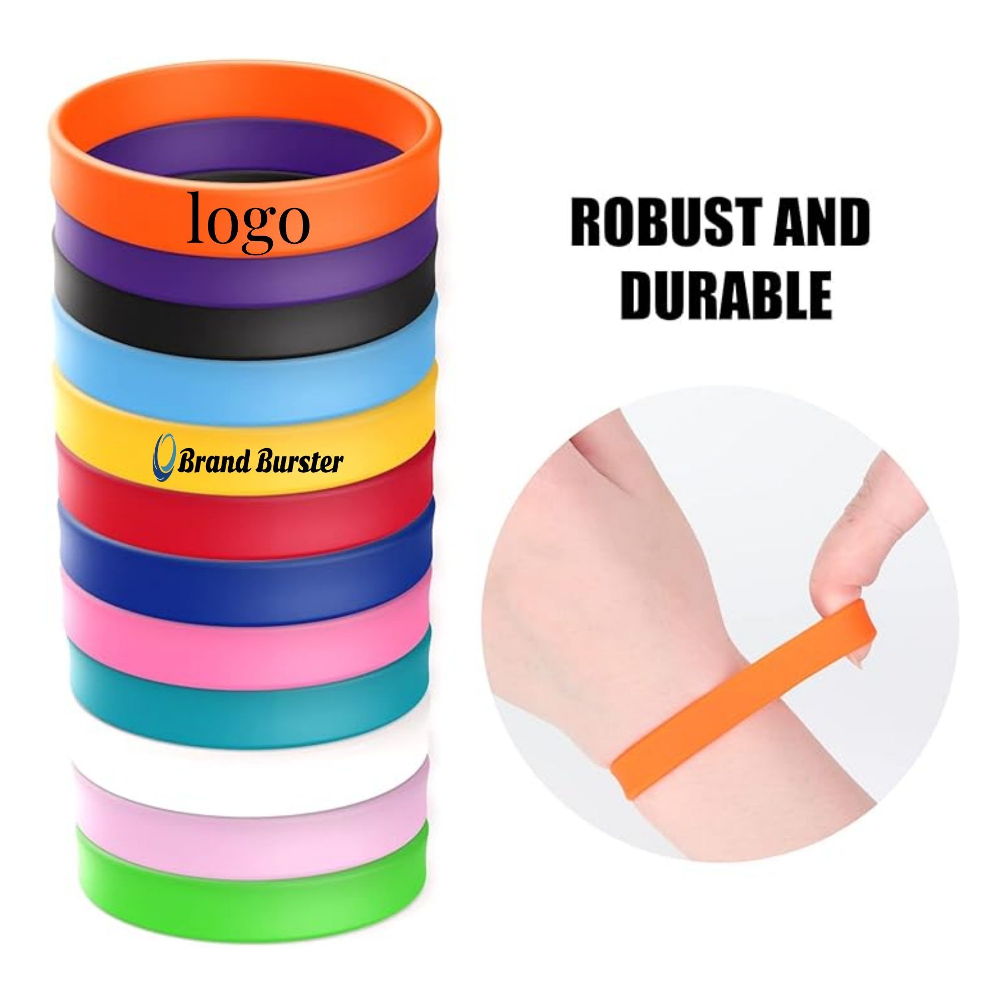 Custom Solid Color Silicone Wristband Item No#30703