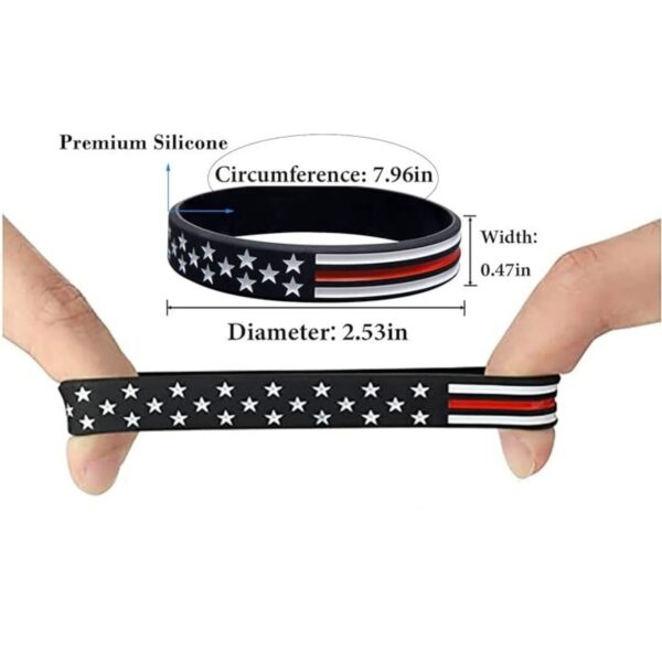 American Flag Silicone Wristband Item No#30704 - Image 2
