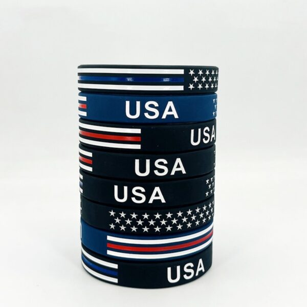 American Flag Silicone Wristband Item No#30704 - Image 3
