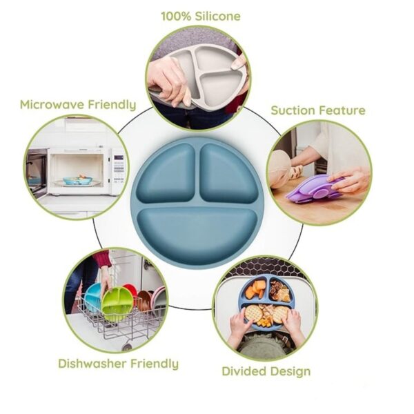 Silicone Baby Plates With Suction Item No#30710 - Image 3