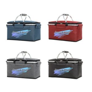 18L Solid Color Foldable Insulated Picnic Basket Item No#30726