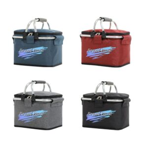 12.8L Solid Color Foldable Insulated Picnic Basket Item No#30728