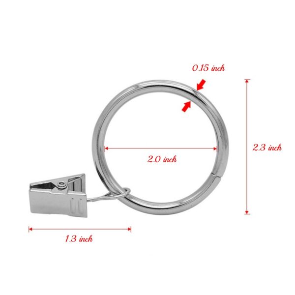2.0 Inch Curtain Clip Ring Hooks Item No#30798 - Image 2