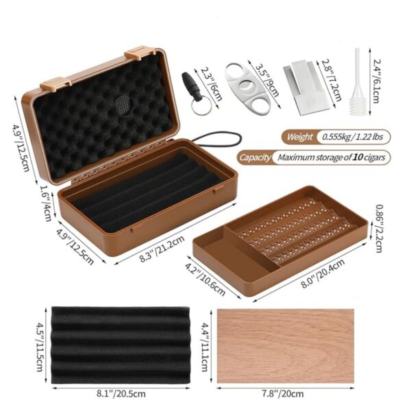 Travel Cigar Humidor Box Item No#30824 - Image 3