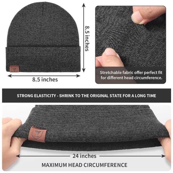 Knitted Comfortable Breathable Winter Beanie Item No#30853 - Image 3