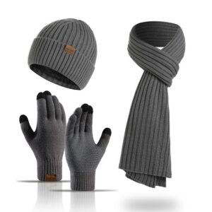 Warm Knit Themal Gloves Long Scarf Set Item No#30854
