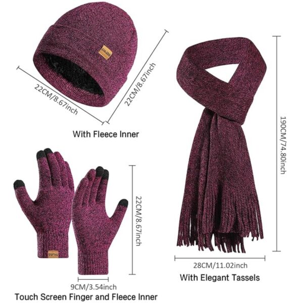 Winter Hat Scarf Gloves Set Item No#30857 - Image 3