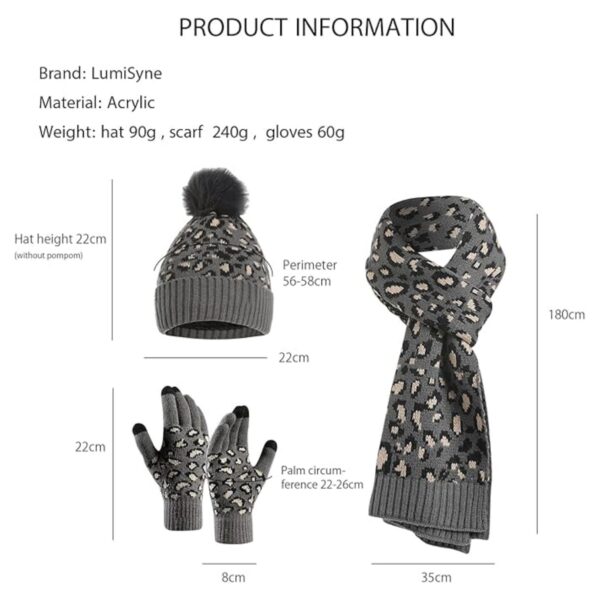 3 In 1 Winter Warm Set For Women Item No#30860 - Image 3