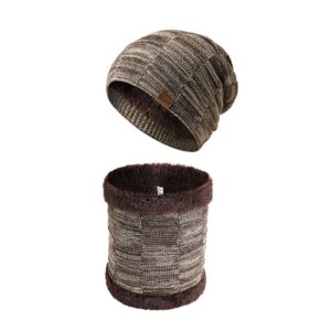 Men'S Knitted Beanie Hat With Scarf Set Item No#30863