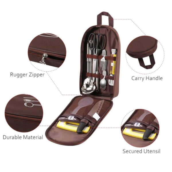 Camping Travel Cooking Utensils Bag Item No#30878 - Image 4