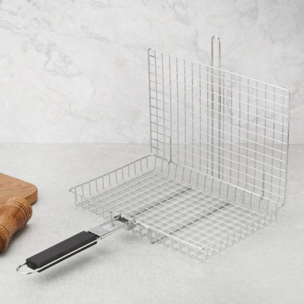 18.3"*12.6"*1.6" Stainless Steel Grill Basket Item No#30896 - Image 5