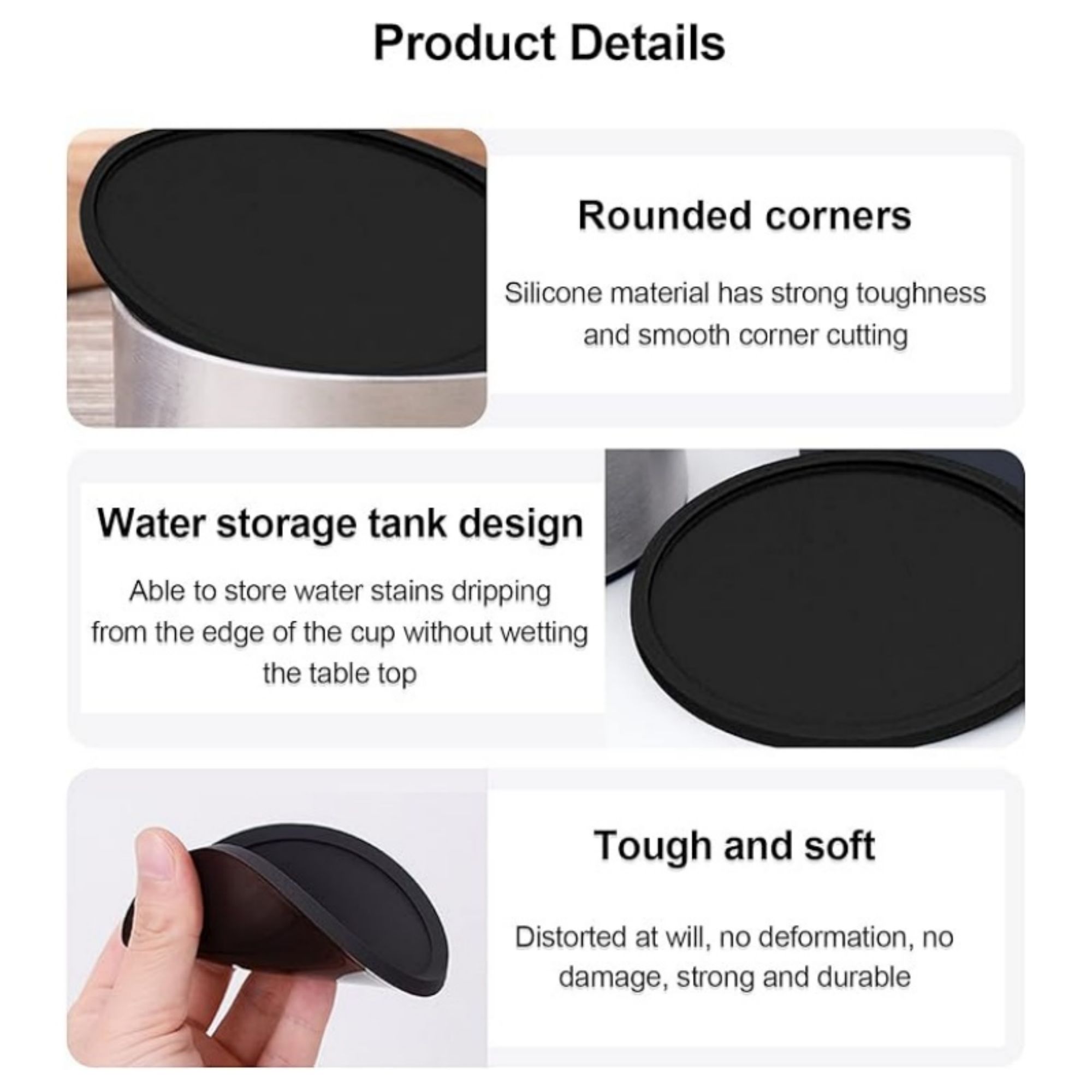 Reusable Drink Coasters Set Of 8 Pcs Item No#30908 - Image 4