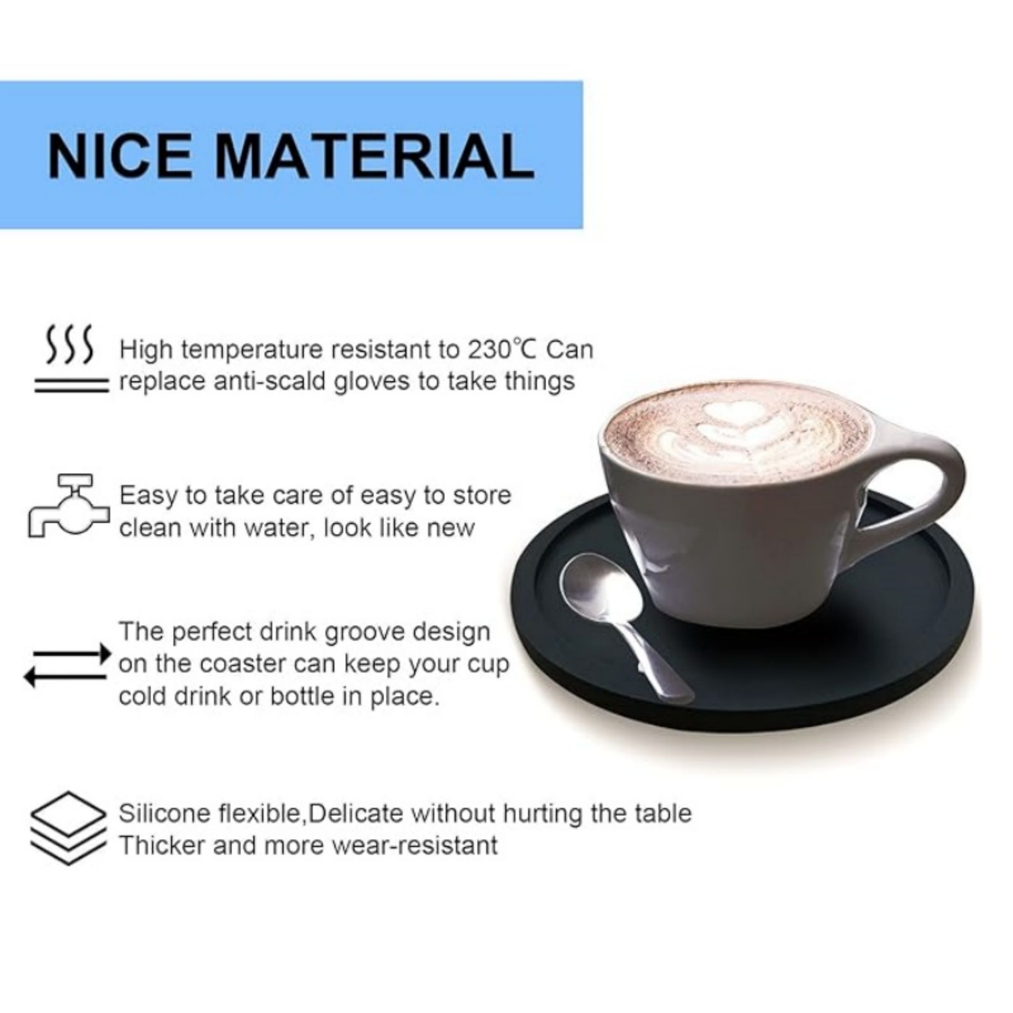 Reusable Drink Coasters Set Of 8 Pcs Item No#30908 - Image 5