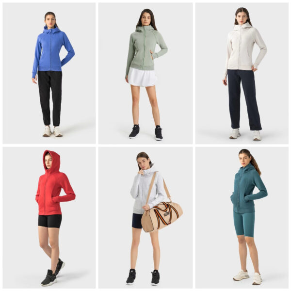 Womens Zip Up Hoodies Item No#31024 - Image 4