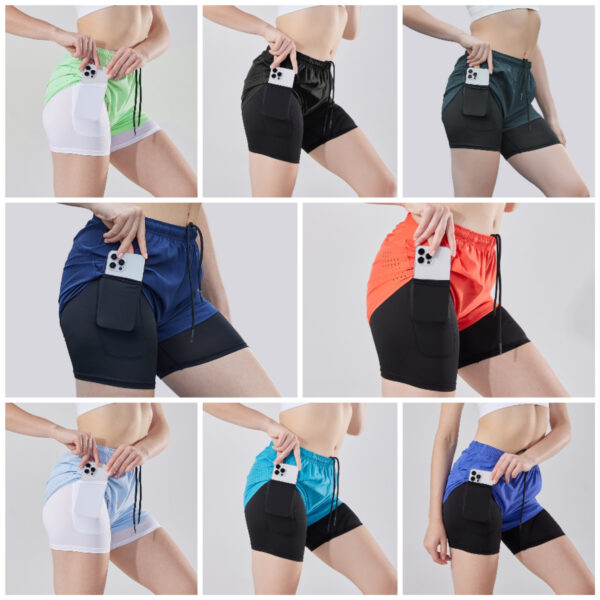 Womens 2 In 1 Running Short Item No#31026 - Image 2
