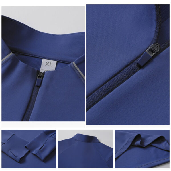 Women'S Long Sleeve Quarter Zip Pullover Shirt Item No#31027 - Image 3