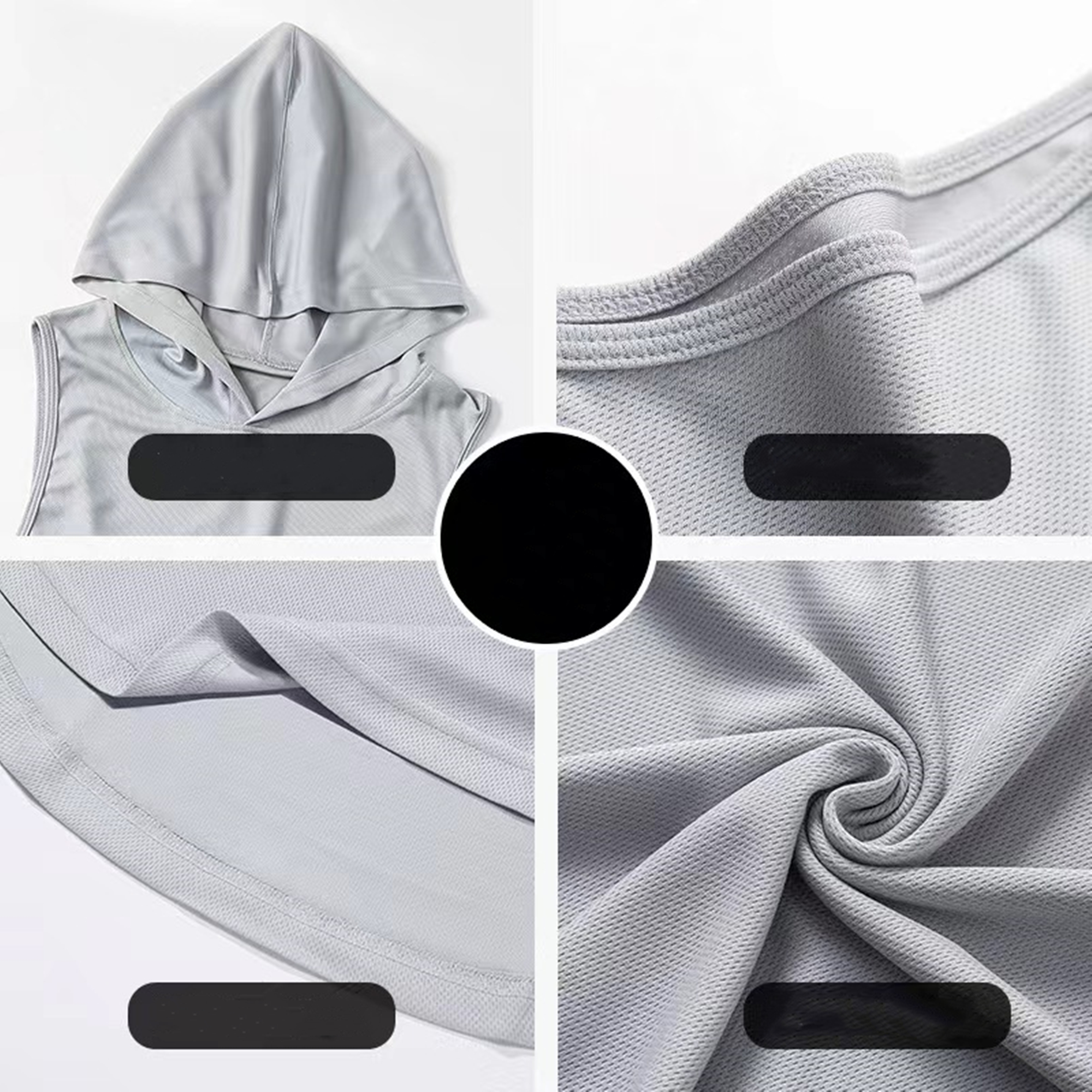 Sleeveless Gym Hoodie For Men Item No#31032 - Image 2