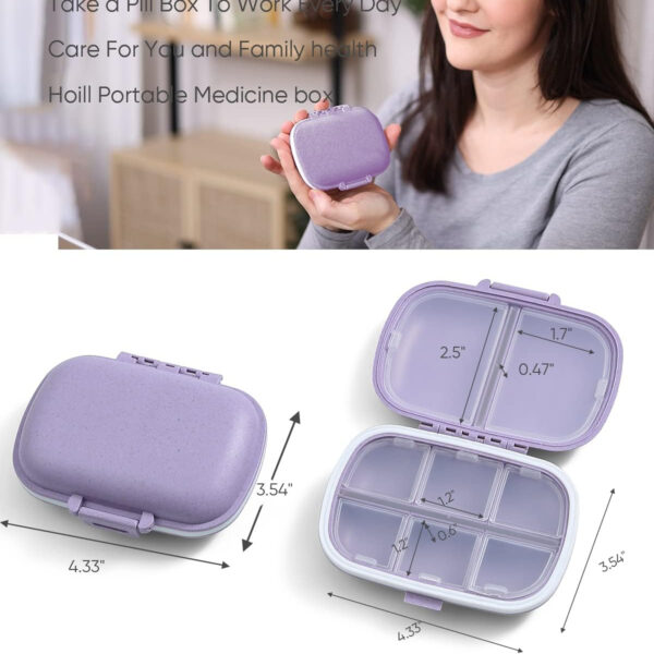 Travel Pill Organizer With 8 Compartments Item No#31039 - Image 2