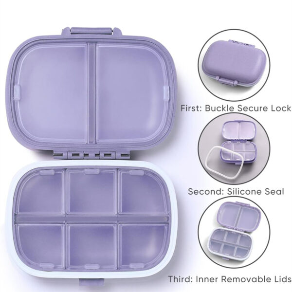 Travel Pill Organizer With 8 Compartments Item No#31039 - Image 3