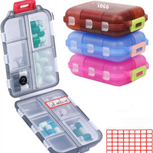Travel Pill Box With 10 Compartments Item No#31042