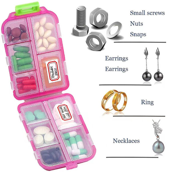 Travel Pill Box With 10 Compartments Item No#31042 - Image 4