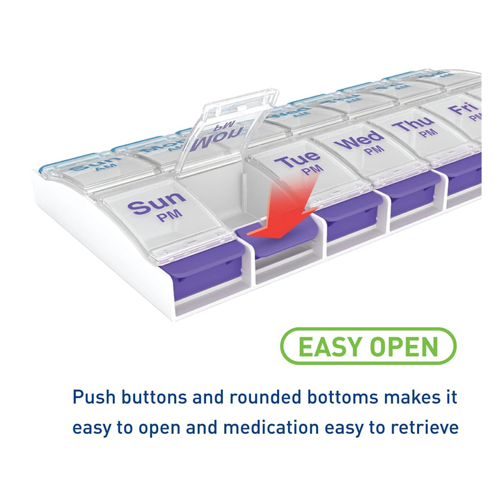 Push Button (7-Day) Pill Case Item No#31044 - Image 3