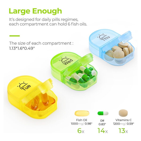 Rainbow Weekly Pill Box Item No#31045 - Image 2