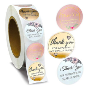 500Pcs 1" Self-Adhesive Thank You Stickers Item No#31051
