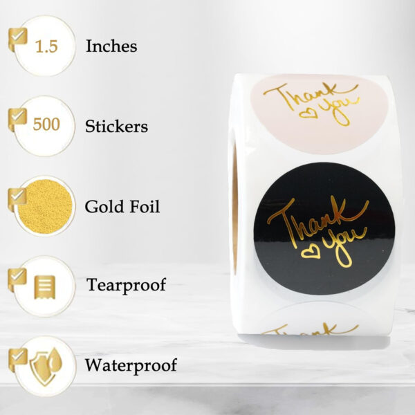 Thank You Stickers With Beautiful Design Item No#31059 - Image 3