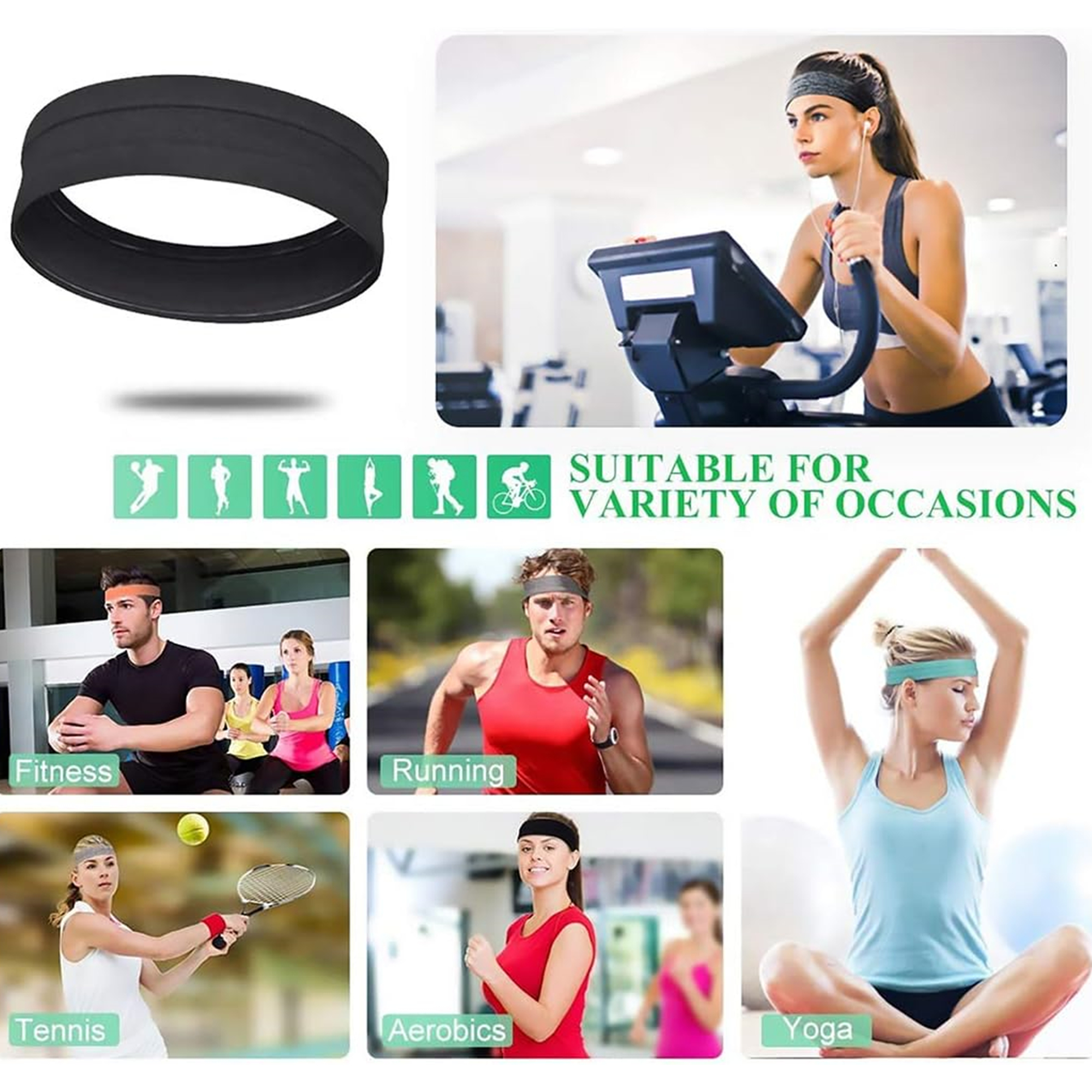 Sweat Bands For Women Workout Item No#31070 - Image 4