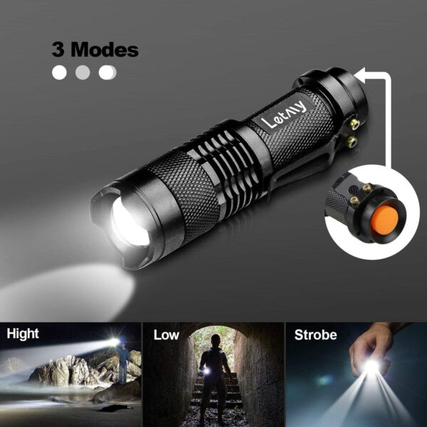 Mini Flashlights With Belt Clip Item No#31077 - Image 4
