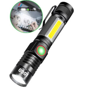 Rechargeable Magnetic Led Flashlight With Cob Item No#31078