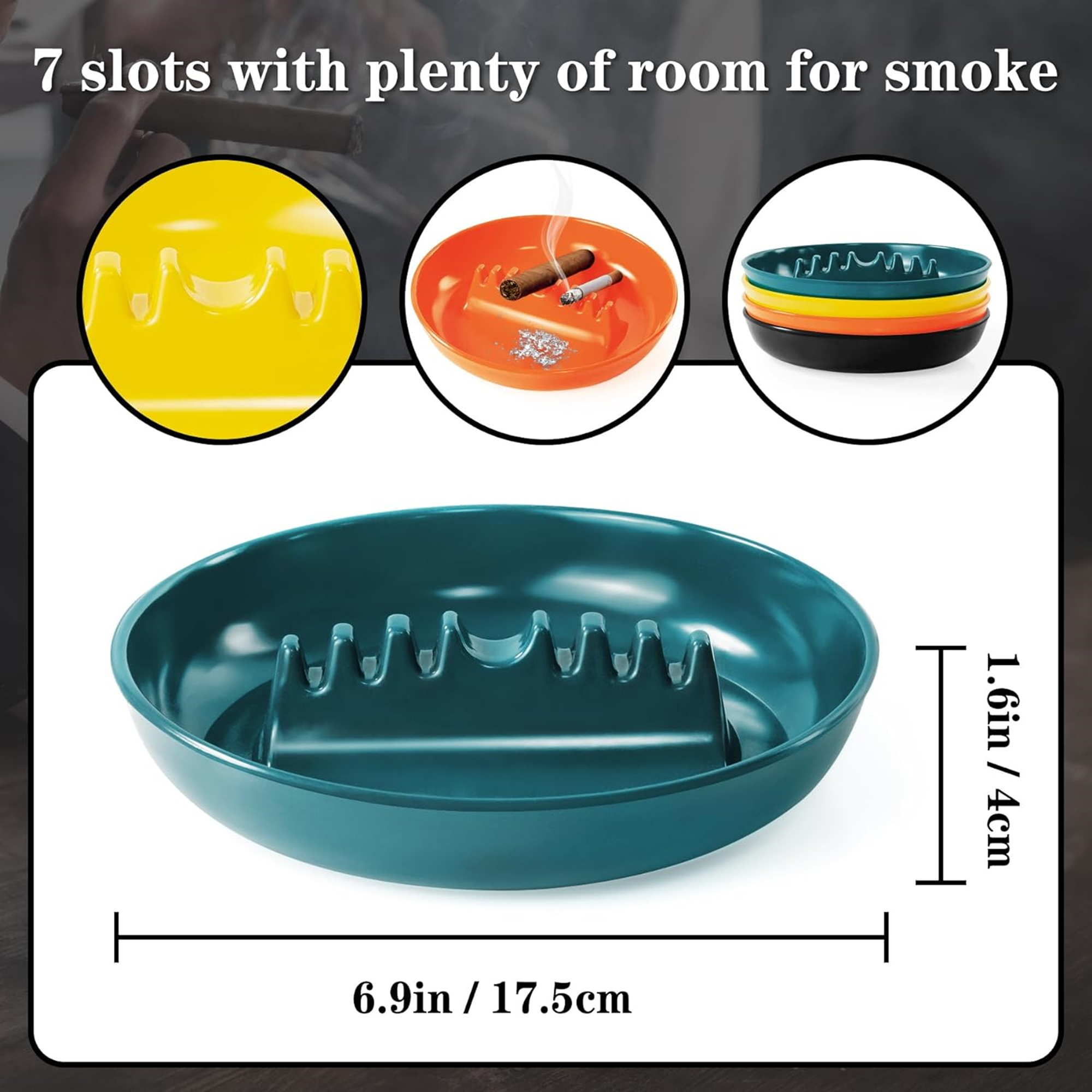 Plastic Ashtrays For Cigarettes And Cigars Item No#31085 - Image 2