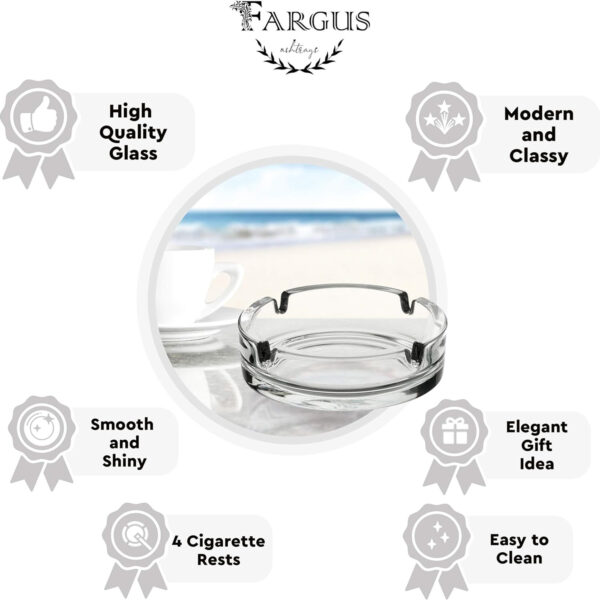 Glass Ashtrays For Cigarettes Item No#31087 - Image 3