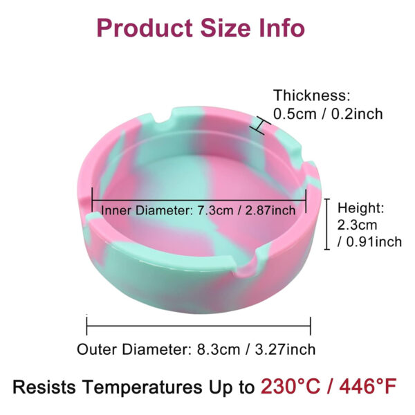 Silicone Ashtrays For Cigarettes Item No#31088 - Image 2