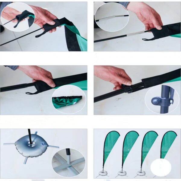 Drop-Shaped Advertising Flag With Pole Kit Item No#31123 - Image 3