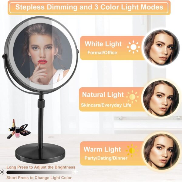 Adjustable Makeup Mirror With Light Item No#31129 - Image 3
