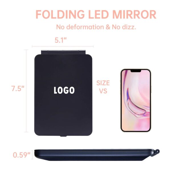 Small Makeup Mirror With Light Item No#31130 - Image 2