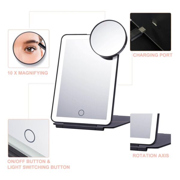 Small Makeup Mirror With Light Item No#31130 - Image 4