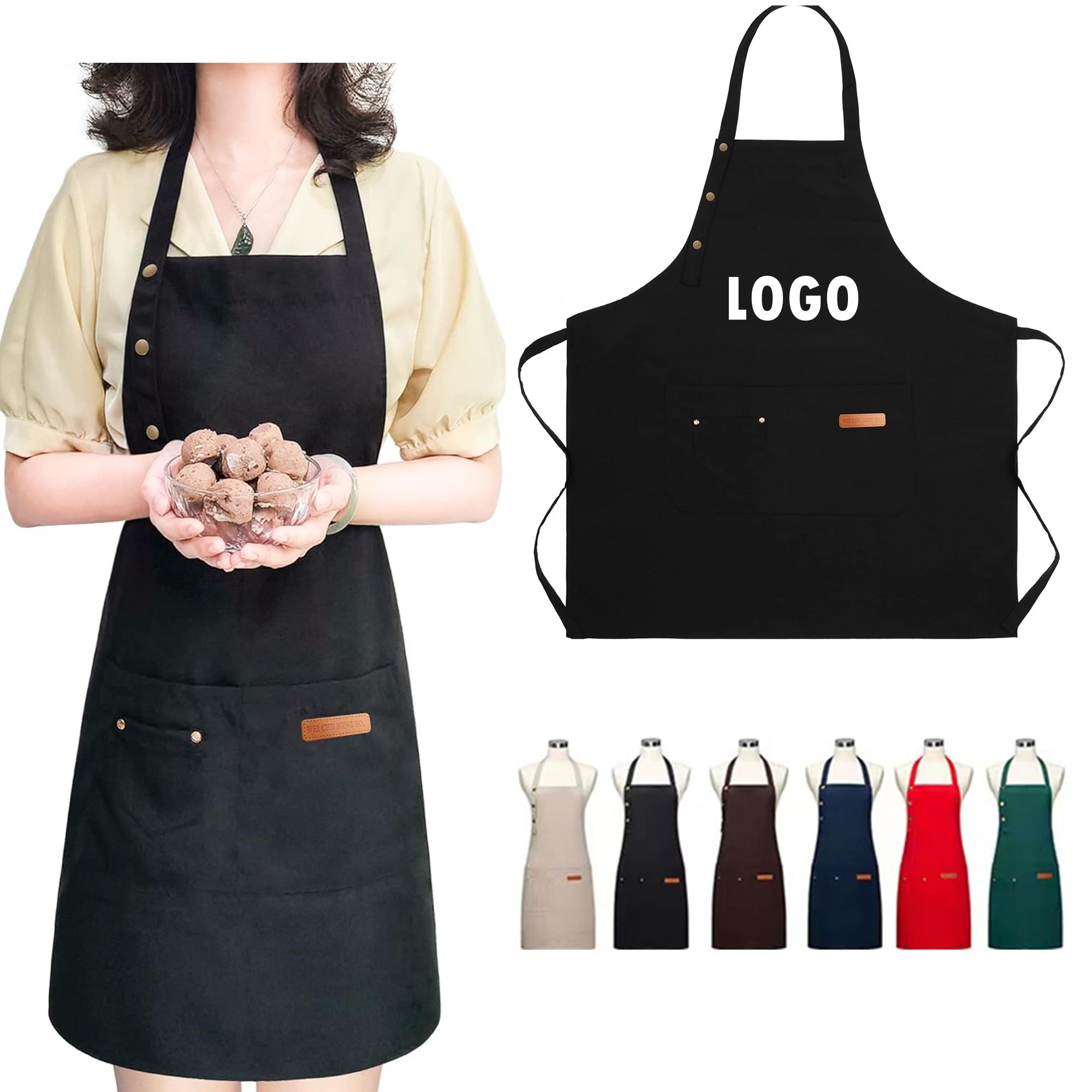 Adjustable Apron With 2 Pockets Item No#31133
