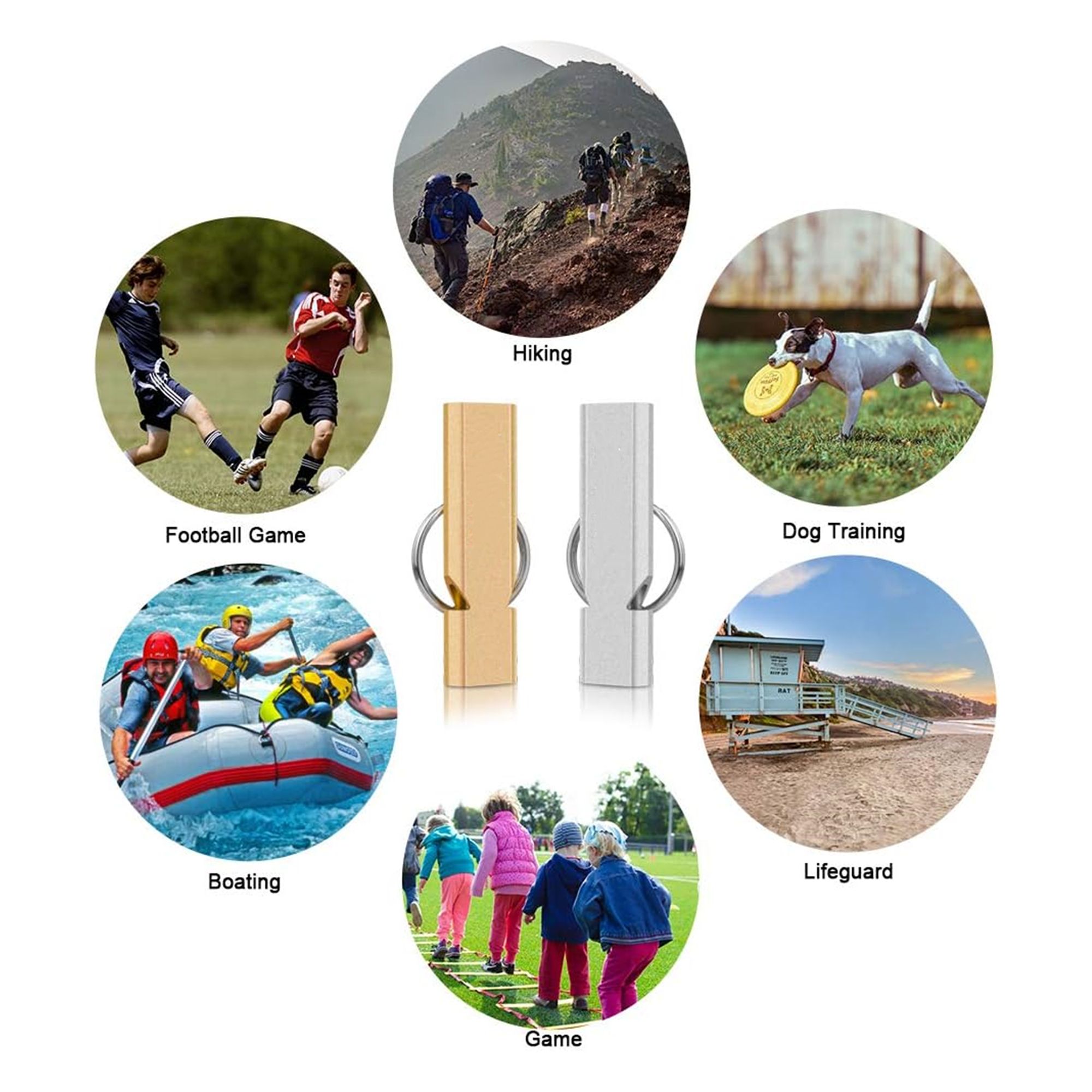 Emergency Survival Whistle With Keychain Item No#31144 - Image 4