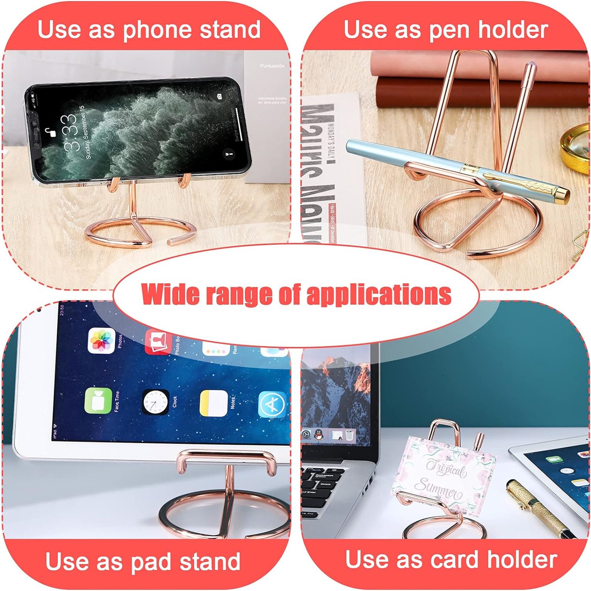 Cute Metal Card Organizer And Phone Stand Item No#31158 - Image 4