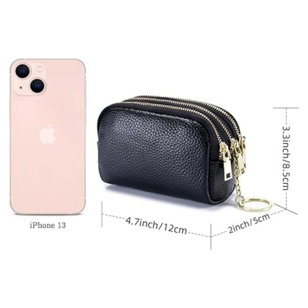 Leather Coin Purse With Key Ring Item No#31166 - Image 2