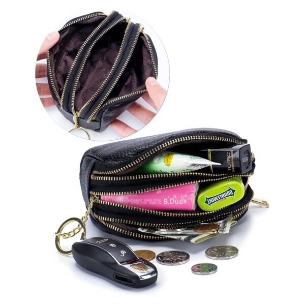 Leather Coin Purse With Key Ring Item No#31166 - Image 4