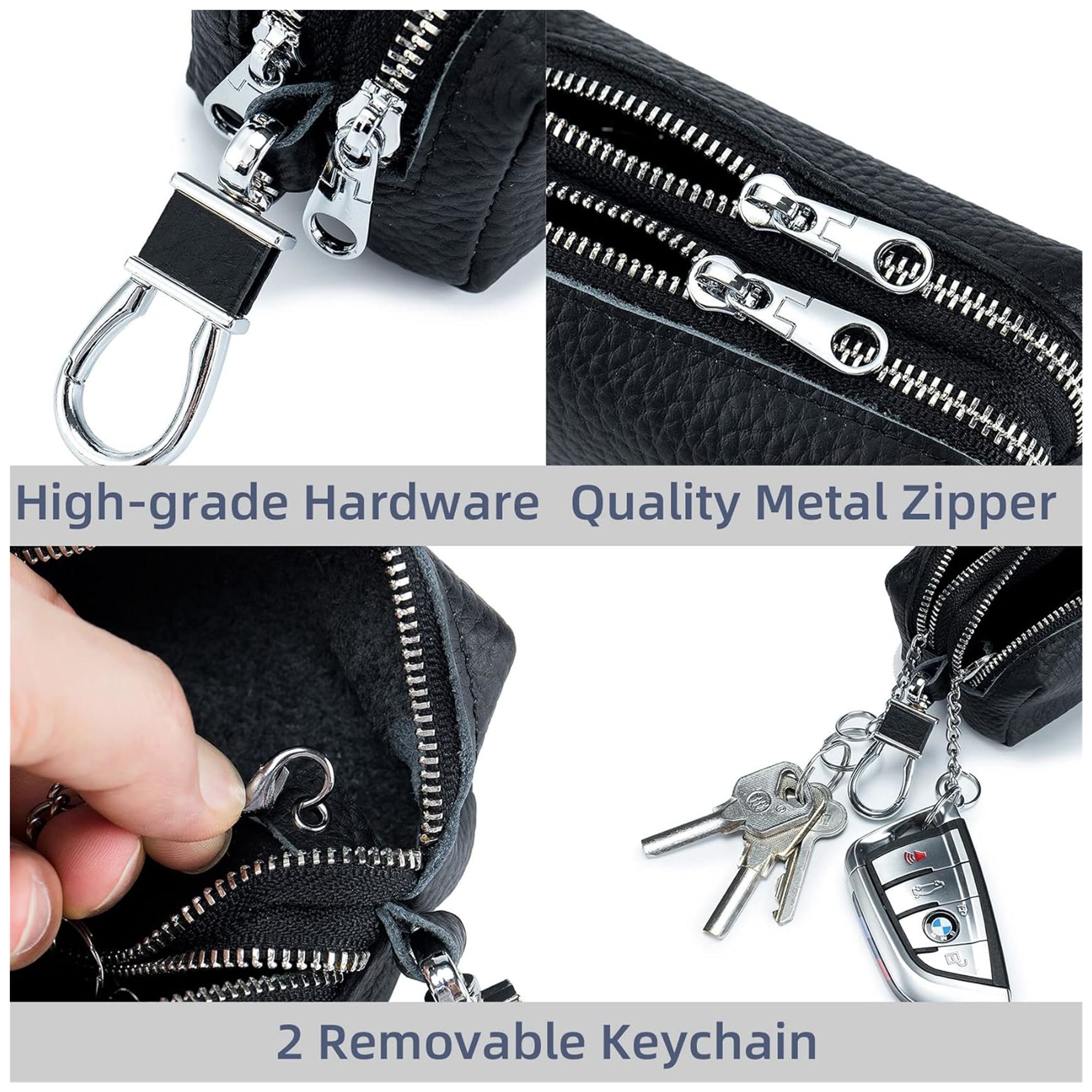Unisex Double Zipper Keychain Wallet Item No#31174 - Image 4