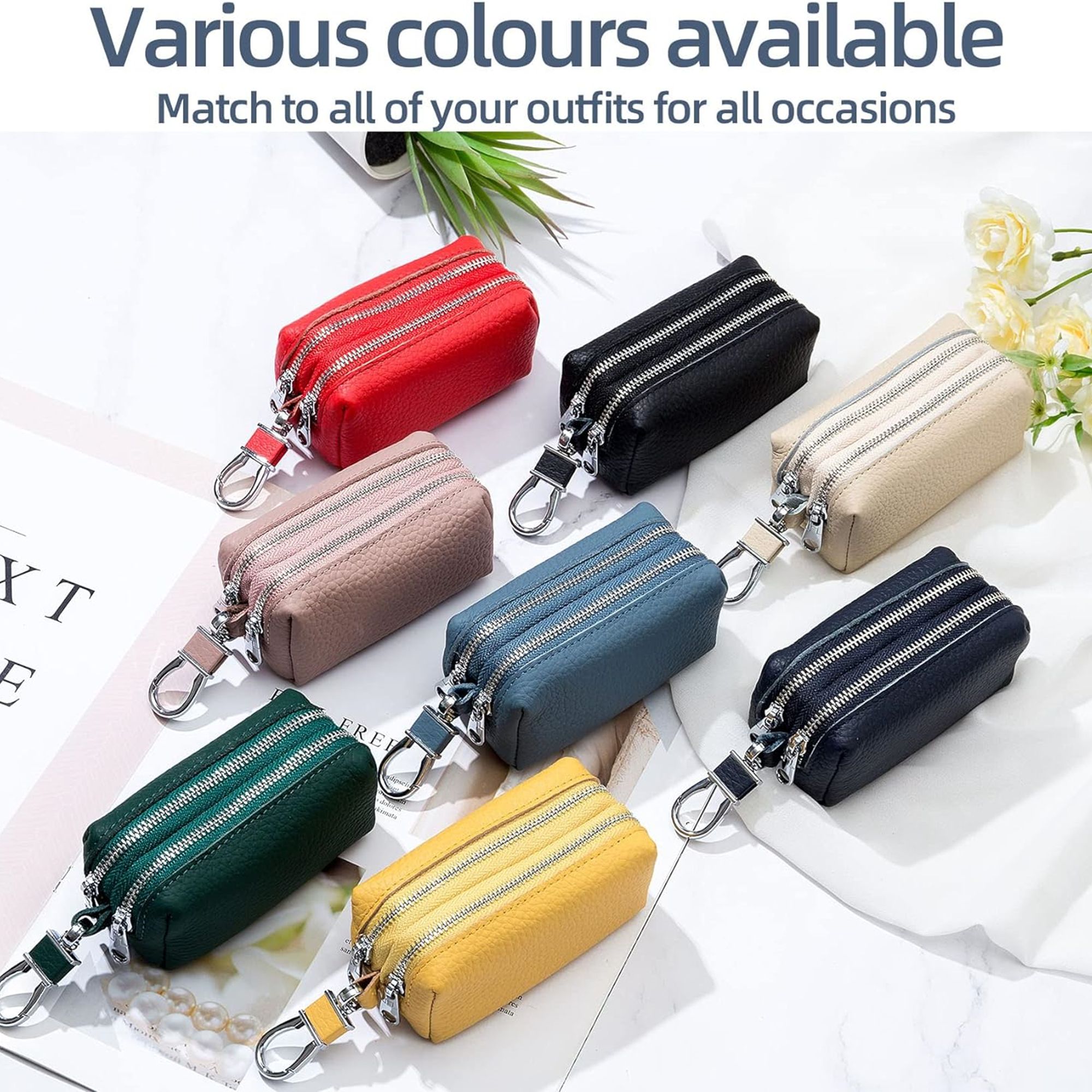 Unisex Double Zipper Keychain Wallet Item No#31174 - Image 6