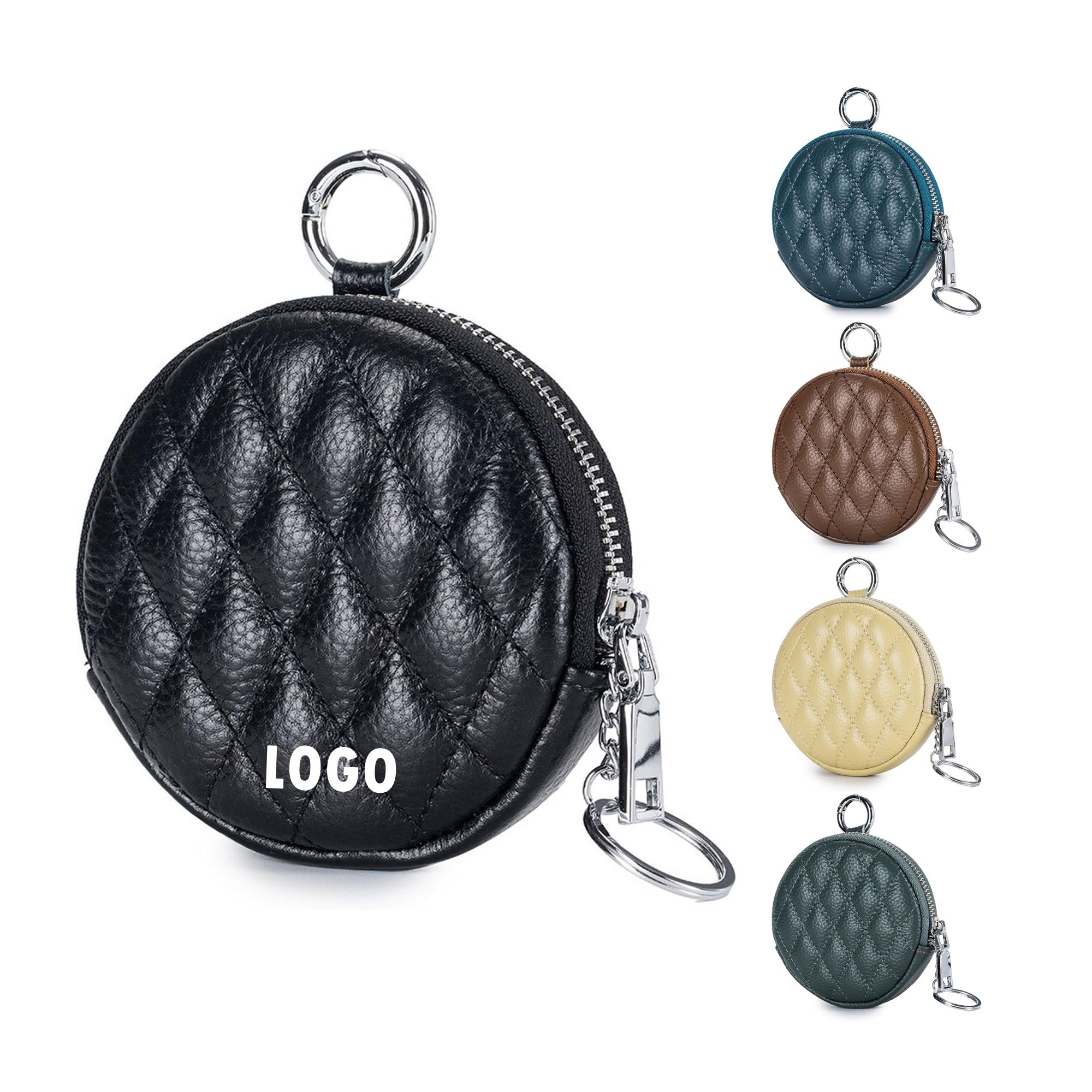 Round Coin Purse With Keychain Item No#31175